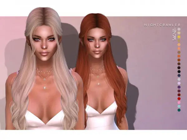 The Sims Resource: Lenore hair by Nightcrawler for Sims 4
