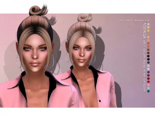 The Sims Resource: Nostalgia Hair by Nightcrawler for Sims 4