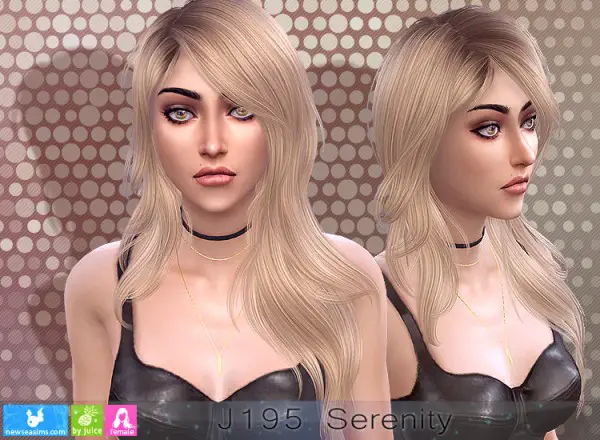 NewSea: J195 Serenity Hair for Sims 4