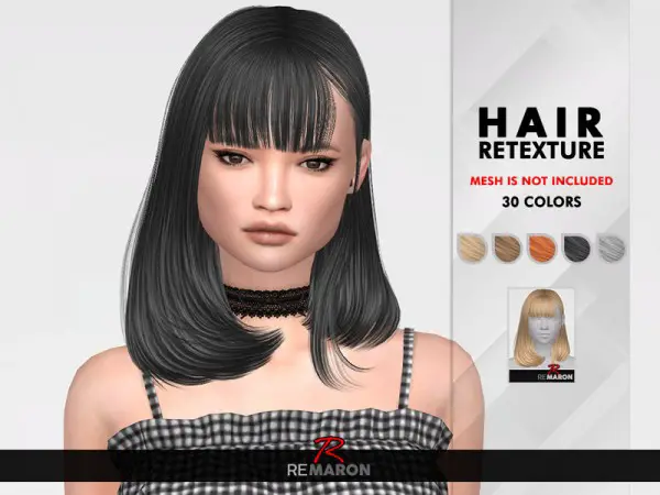 The Sims Resource: Berry Hair Retextured by remaron for Sims 4