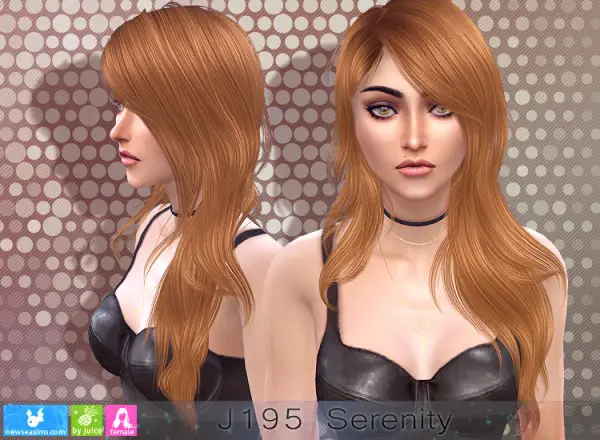 NewSea: J195 Serenity Hair for Sims 4