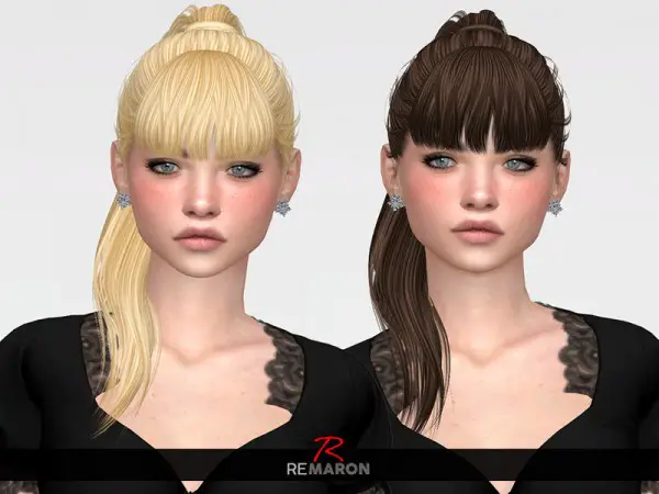 The Sims Resource: Kiara Hair Retextured by remaron for Sims 4