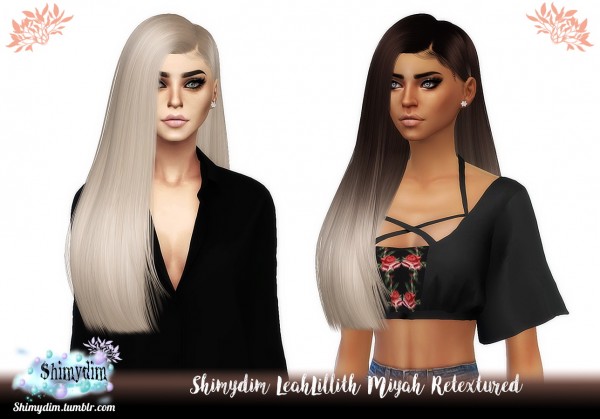 Shimydim: LeahLillith`s Miyah Hair Retextured for Sims 4