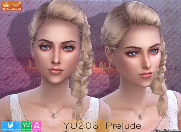 NewSea: YU208 Prelude Hair for Sims 4