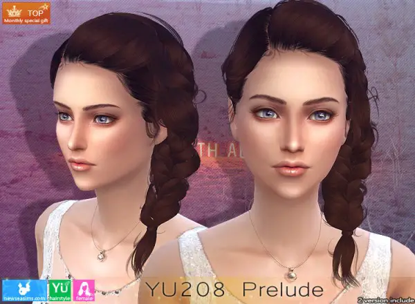 NewSea: YU208 Prelude Hair for Sims 4