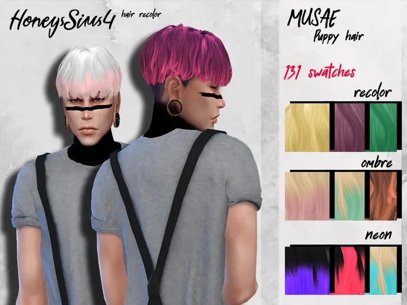 The Sims Resource Musae`s Puppy Hair Recolored By Honeyssims4 Sims 4