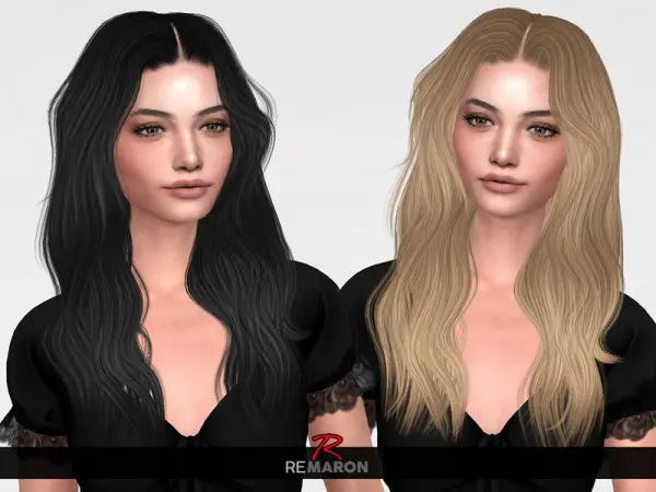 The Sims Resource: Evy Hair Retextured by remaron for Sims 4