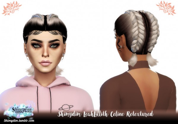 Shimydim: LeahLillith`s Celine Hair Retextured for Sims 4