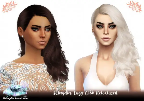 Shimydim: Cazy`s C188 Hair Retextured for Sims 4