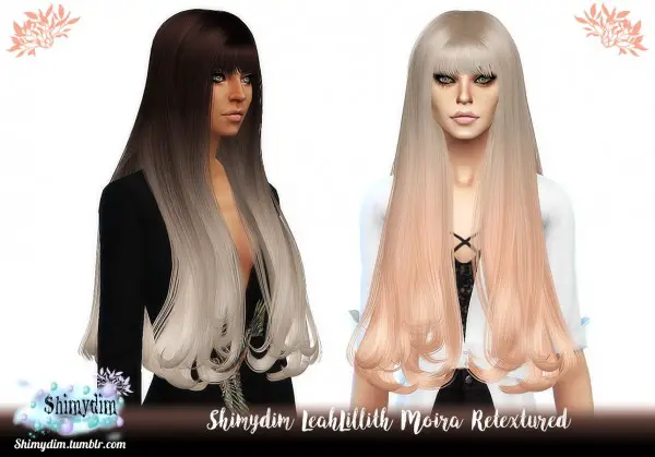Shimydim: LeahLillith`s Moira Hair Retextured for Sims 4