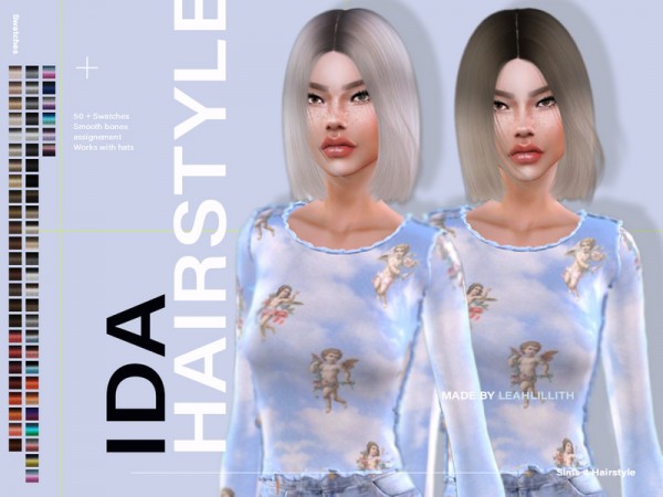 The Sims Resource: Ida Hair by LeahLillith for Sims 4