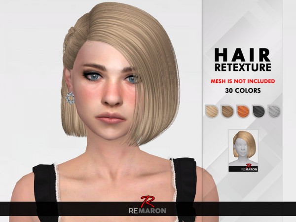 The Sims Resource: Nila Hair Retextured by remaron for Sims 4