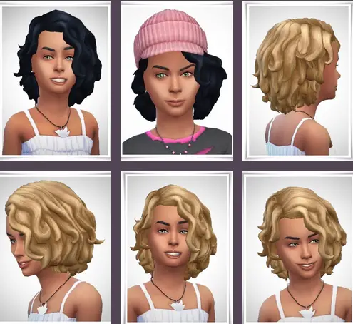 Birksches sims blog: Nicky kids hair for Sims 4
