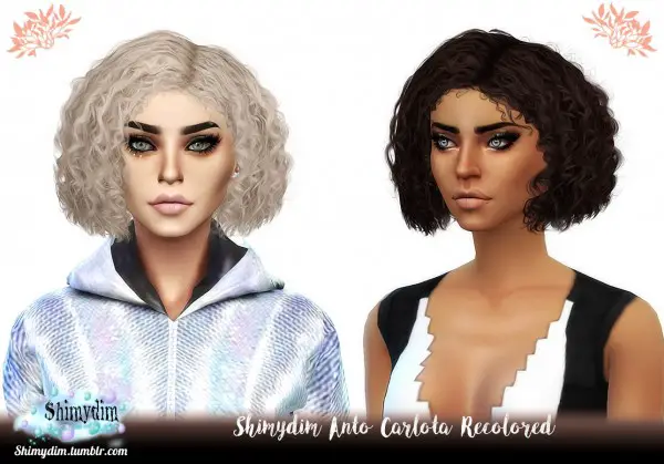 Shimydim: Anto`s Carlota Hair Retextured for Sims 4