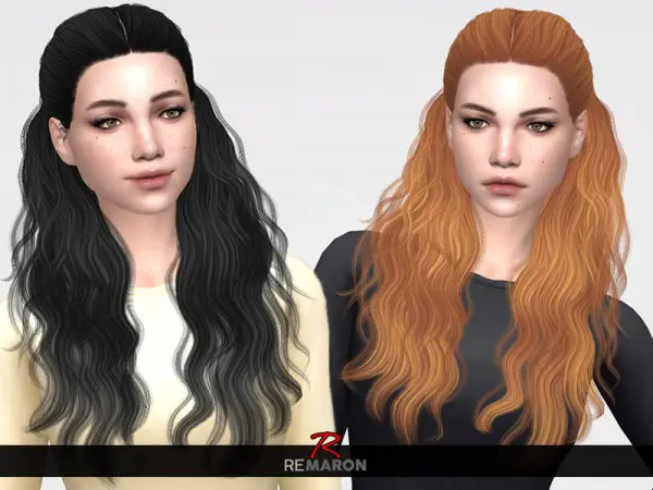 The Sims Resource: 178 Hair Retextured by remaron for Sims 4