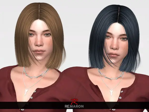 The Sims Resource: Ida Hair Retextured by remaron for Sims 4
