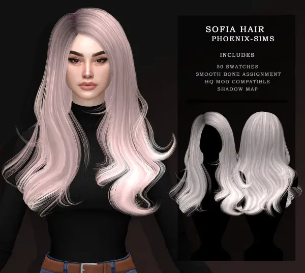 Phoenix Sims: Sofia Hair for Sims 4