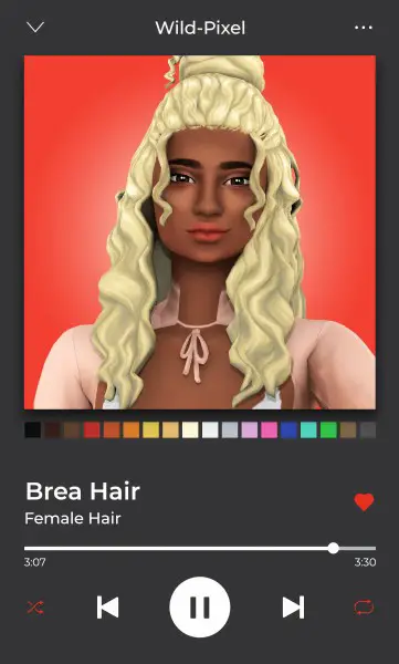 Simandy: Brea Hair for Sims 4