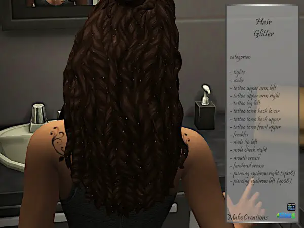 The Sims Resource: Hair Glitter by MahoCreations for Sims 4