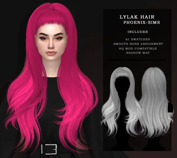 Phoenix Sims: Lylak hair for Sims 4