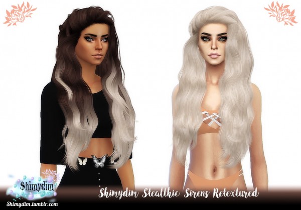 Shimydim: Stealthic`s Sirens hair retextured for Sims 4