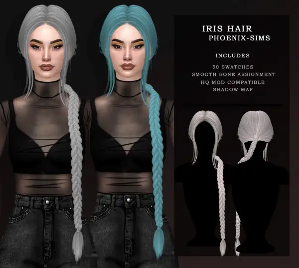 Phoenix Sims: Iris Hair for Sims 4