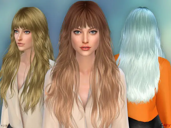 The Sims Resource: Hair 208 by Cazy for Sims 4