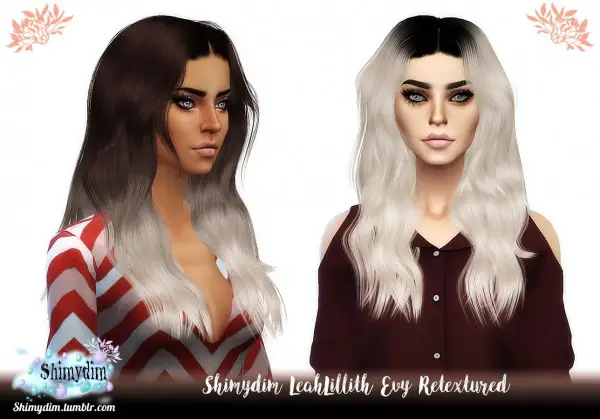 Shimydim: LeahLillith`s Evy Hair Retextured for Sims 4