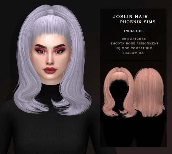 Phoenix Sims: Joslin Hair for Sims 4
