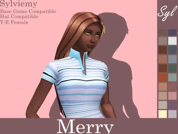 The Sims Resource: Merry Hair Set by Sylviemy for Sims 4