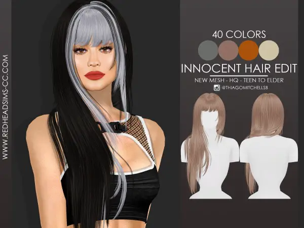 Coupure Electrique: Innocent Hair for Sims 4