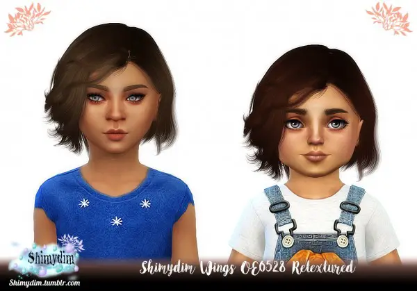 Shimydim: Wings OE0528 hair retextured for Sims 4