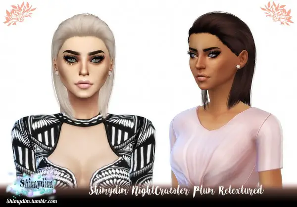 Shimydim: NightCrawler`s Plum Hair Retextured for Sims 4