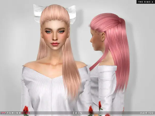 The Sims Resource: Erin Hair 120 by TsminhSims for Sims 4