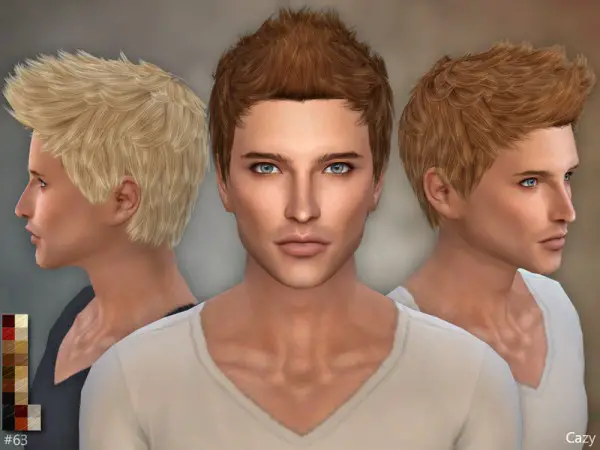 The Sims Resource: 63   Male Hair by Cazy for Sims 4