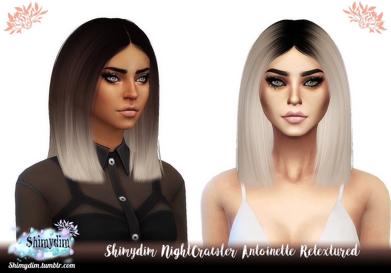 The Sims Resource: NightCrawler`s Antoinette Hair Retextured - Sims 4 ...