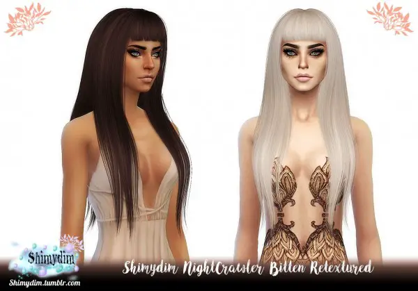 Shimydim: NightCrawler`s Bitten Hair Retextured for Sims 4