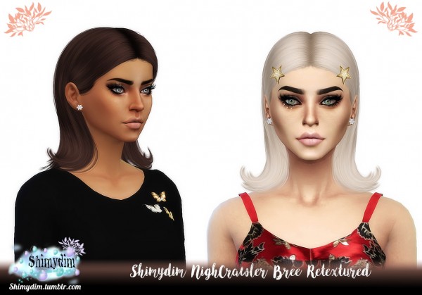 Shimydim: NightCrawler`s Bree Hair Retextured for Sims 4