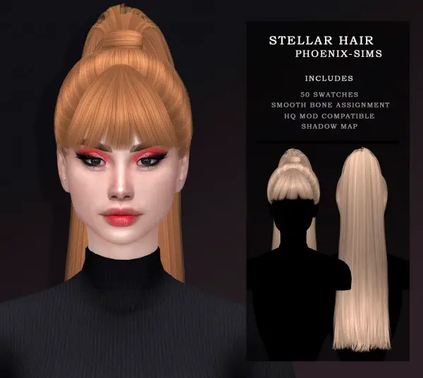 Phoenix Sims: Steallar Hair for Sims 4