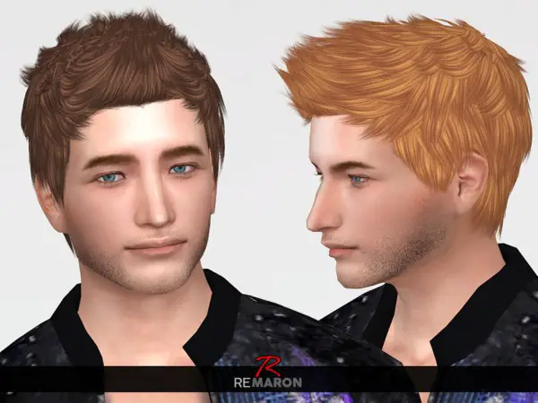 The Sims Resource: Cazy`s 63 Hair Retextured by remaron for Sims 4