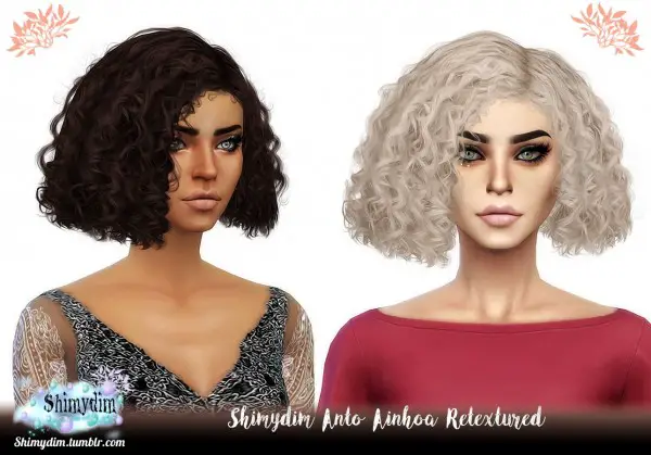 Shimydim: Anto`s Ainhoa Hair Retextured for Sims 4