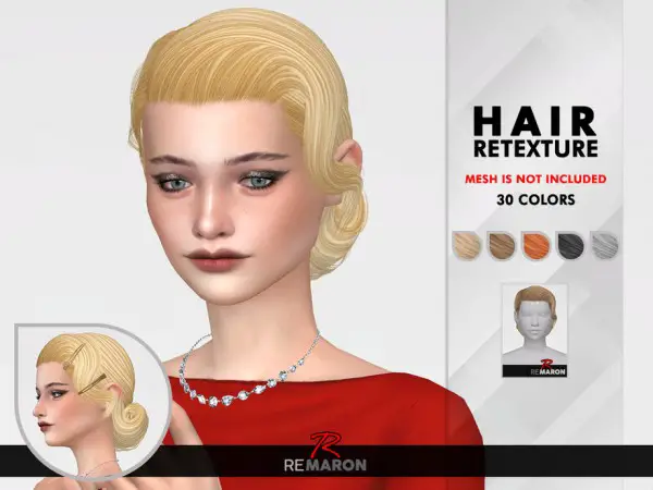 The Sims Resource: Juliette Hair Retextured by remaron for Sims 4