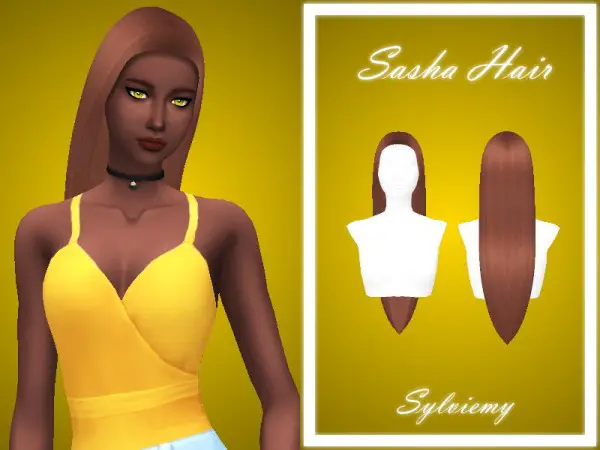 The Sims Resource: Sasha Hair Recolored by Sylviemy for Sims 4