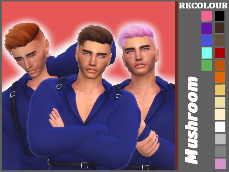 The Sims Resource WINGS ON1111 F Hair Recolored by mushroomsims Sims 4 Hairs