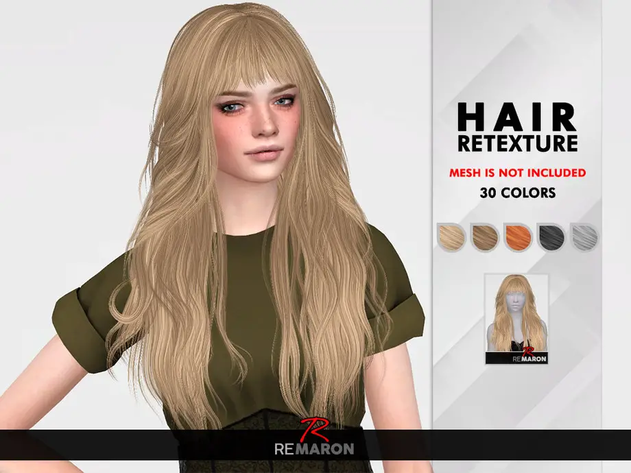 The Sims Resource: Cazy`s 208 Hair Retextured by remaron - Sims 4 Hairs