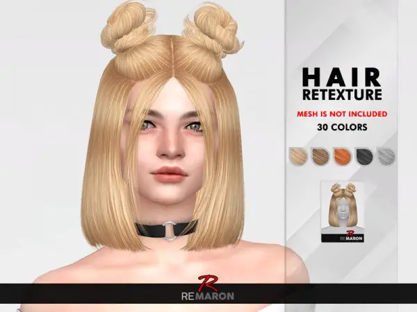The Sims Resource: Naija Hair Retextured by remaron for Sims 4