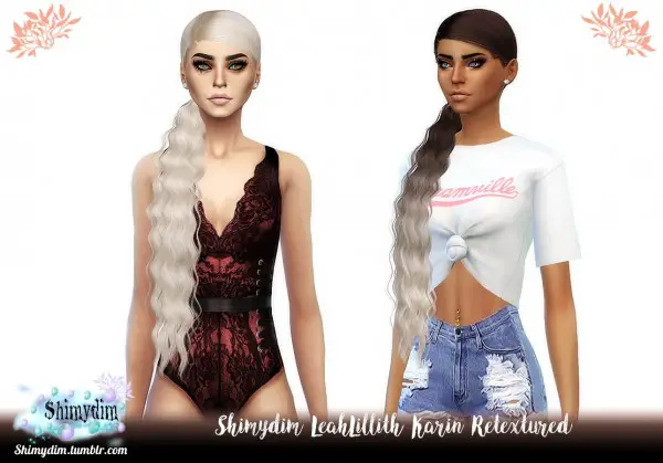 Shimydim: LeahLillith`s Karin Hair Retextured for Sims 4