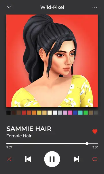 IMVikai: Sammie Hair for Sims 4