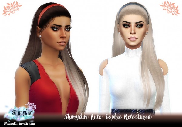 Shimydim: Anto`s Sophie Hair Retextured for Sims 4