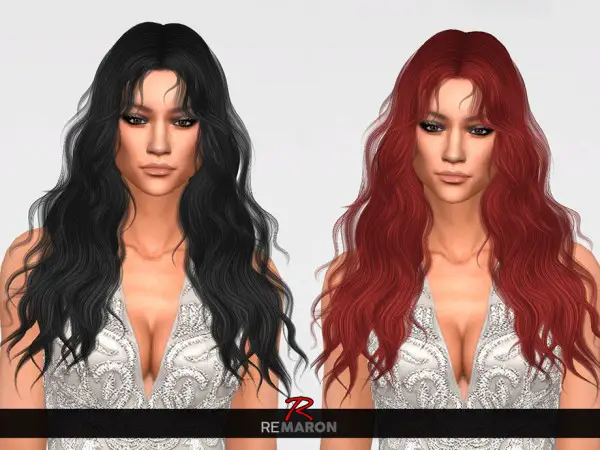 The Sims Resource: Wings ON1216 Hair Retextured by remaron for Sims 4